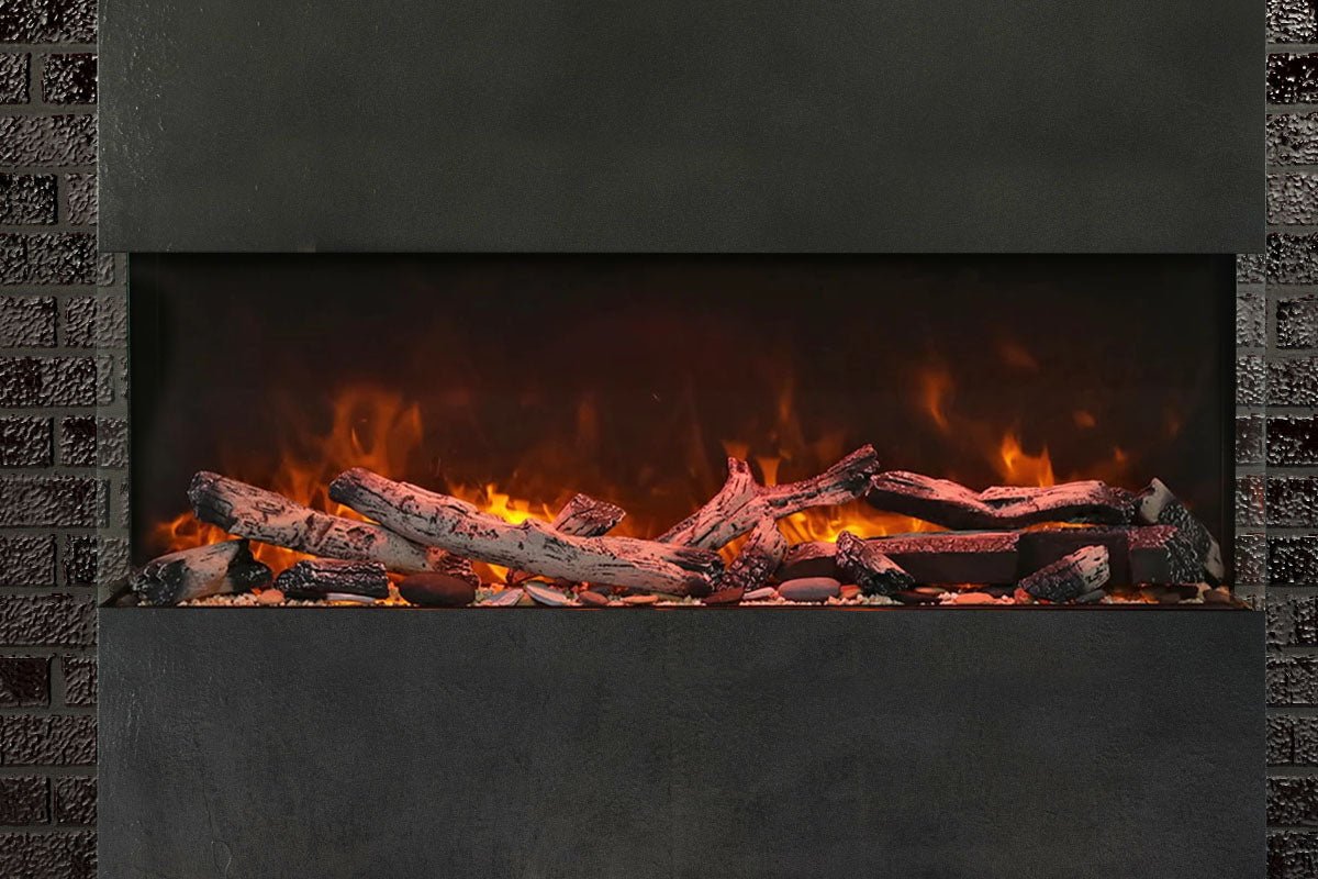 Amantii Panorama Tru View 40 - inch 3 - Sided View Built In Indoor/Outdoor Electric Fireplace - by Amantii | Buy at Agent BBQ