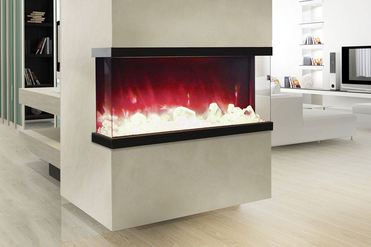 Amantii Panorama Tru View 50 - inch 3 - Sided View Built In Indoor/Outdoor Electric Fireplace - by Amantii | Buy at Agent BBQ