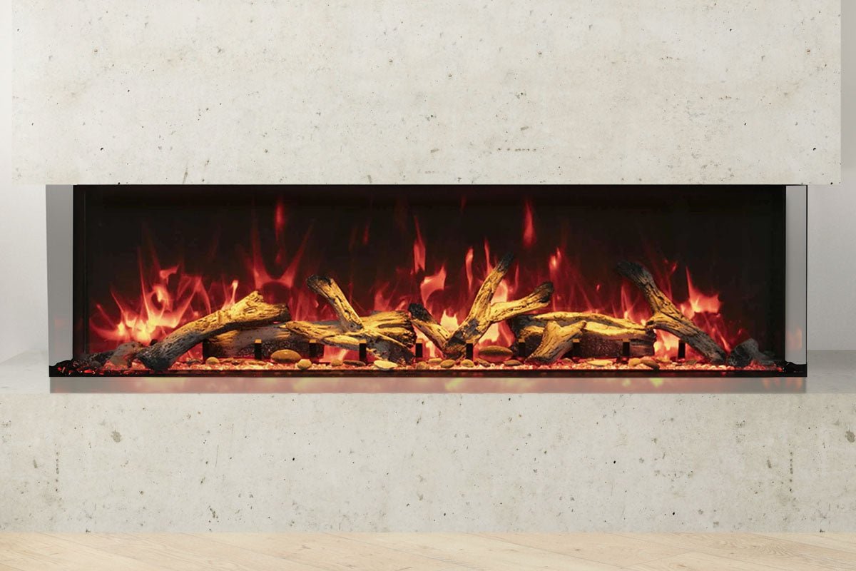 Amantii Panorama Tru View 60 - inch 3 - Sided View Built In Indoor/Outdoor Electric Fireplace - by Amantii | Buy at Agent BBQ