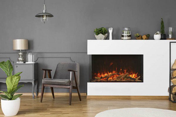 Amantii Panorama Tru View Extra Tall & Deep 40 - inch 3 - Sided Built In Indoor/Outdoor Electric Fireplace - by Amantii | Buy at Agent BBQ