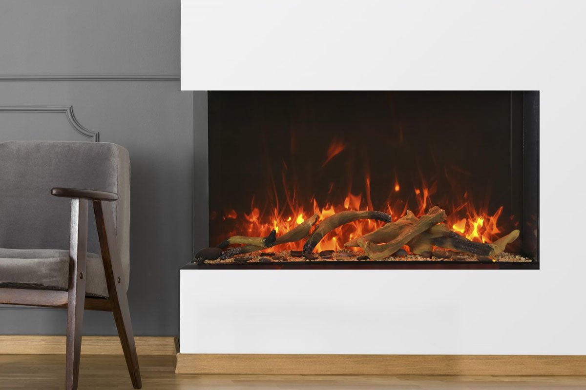 Amantii Panorama Tru View Extra Tall & Deep 40 - inch 3 - Sided Built In Indoor/Outdoor Electric Fireplace - by Amantii | Buy at Agent BBQ