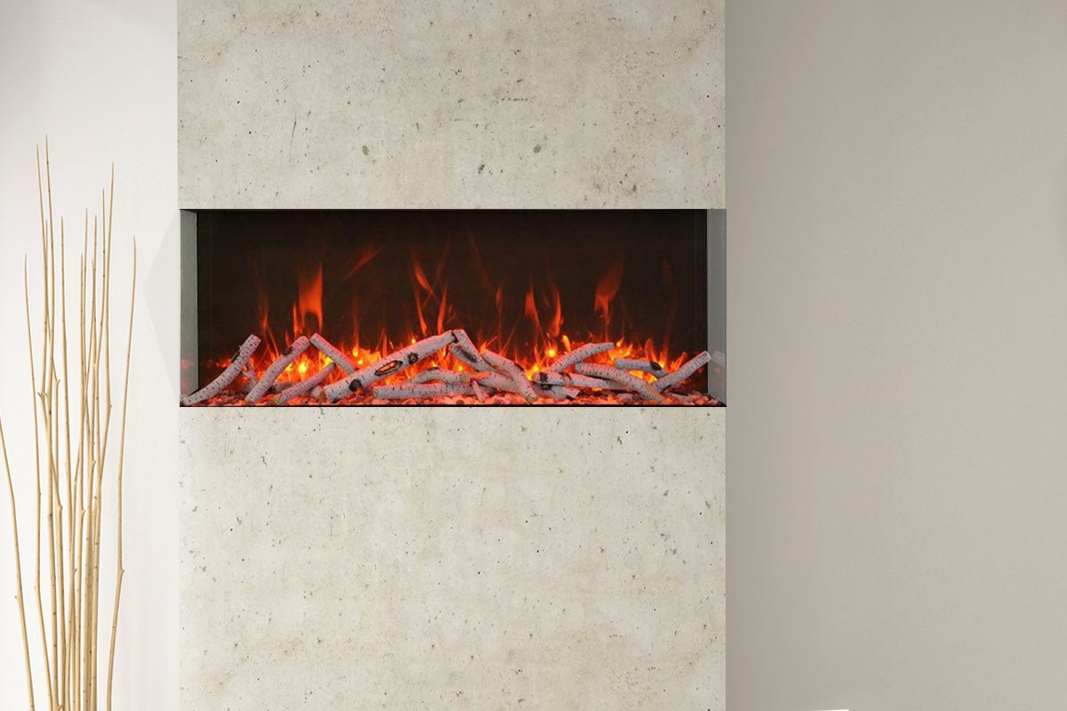 Amantii Panorama Tru View Extra Tall & Deep 50 - inch 3 - Sided Built In Indoor/Outdoor Electric Fireplace - by Amantii | Buy at Agent BBQ