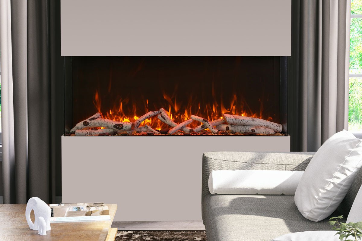 Amantii Panorama Tru View Extra Tall & Deep 60 - inch 3 - Sided Built In Indoor/Outdoor Electric Fireplace - by Amantii | Buy at Agent BBQ