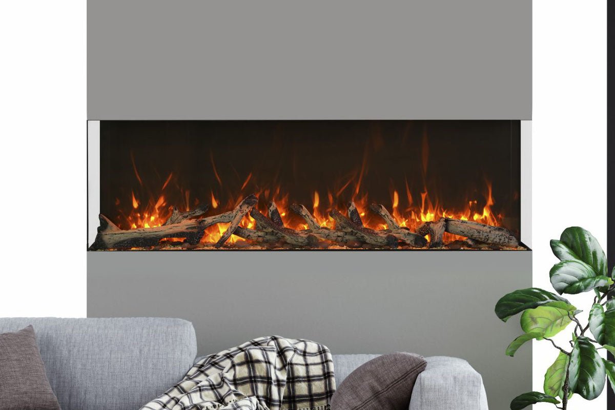 Amantii Panorama Tru View Extra Tall & Deep 72 - inch 3 - Sided Built In Indoor/Outdoor Electric Fireplace - by Amantii | Buy at Agent BBQ