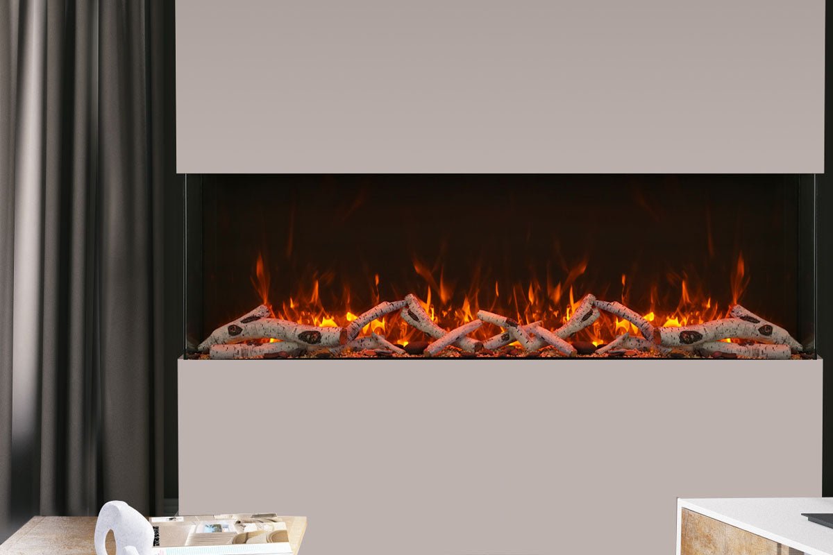 Amantii Panorama Tru View Extra Tall & Deep 88 - inch 3 - Sided Built In Indoor/Outdoor Electric Fireplace - by Amantii | Buy at Agent BBQ