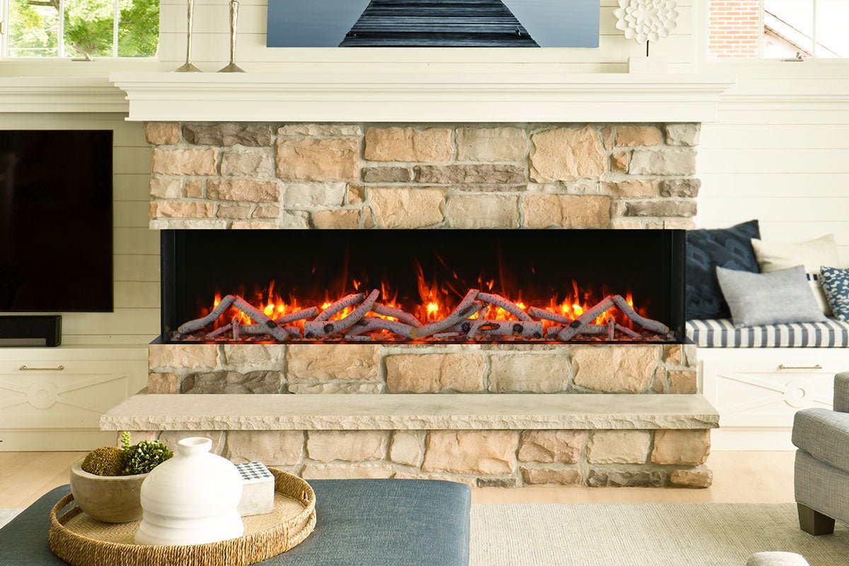 Amantii Panorama Tru View Slim 30 - inch 3 - Sided Built In Indoor/Outdoor Electric Fireplace - by Amantii | Buy at Agent BBQ
