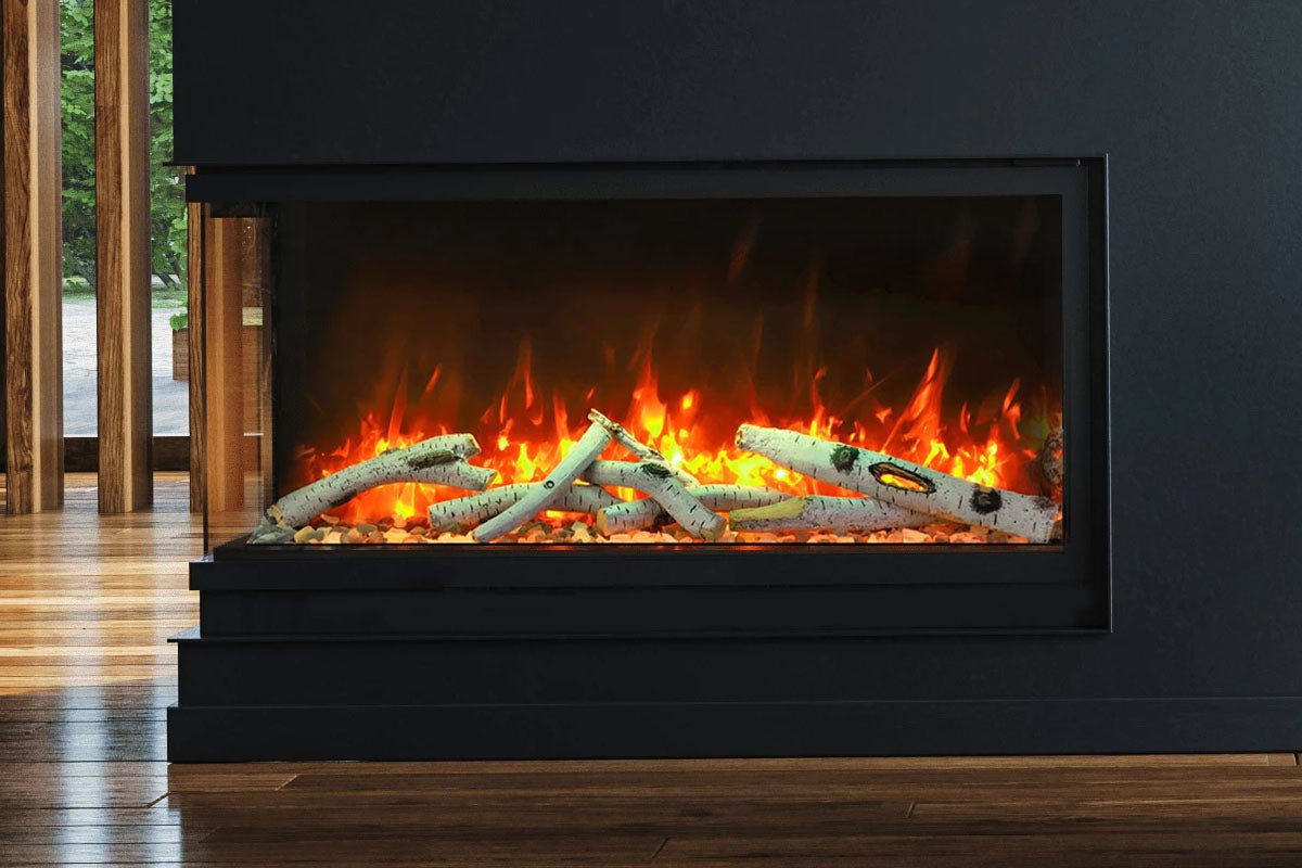 Amantii Panorama Tru View Slim 30 - inch 3 - Sided Built In Indoor/Outdoor Electric Fireplace - by Amantii | Buy at Agent BBQ