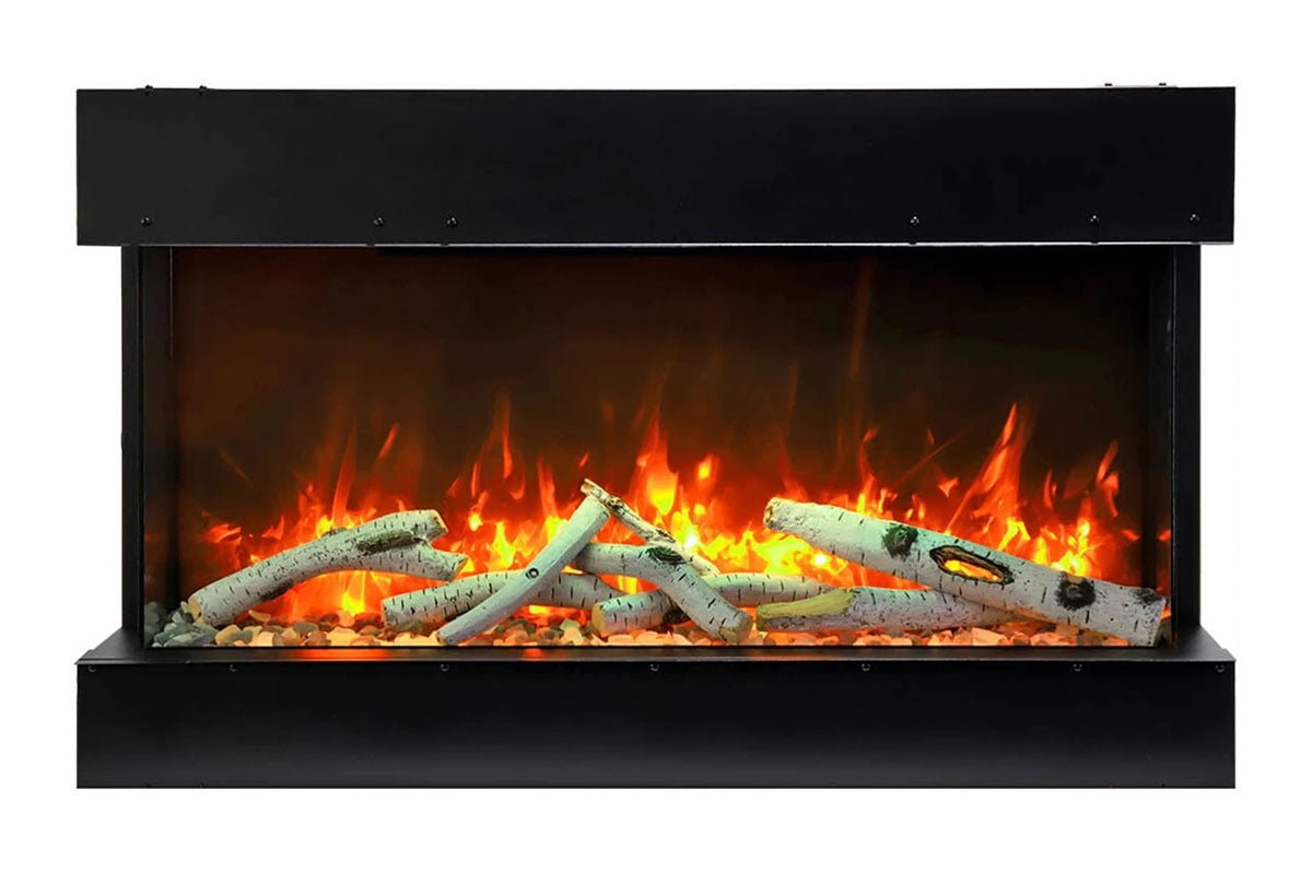 Amantii Panorama Tru View Slim 30 - inch 3 - Sided Built In Indoor/Outdoor Electric Fireplace - by Amantii | Buy at Agent BBQ