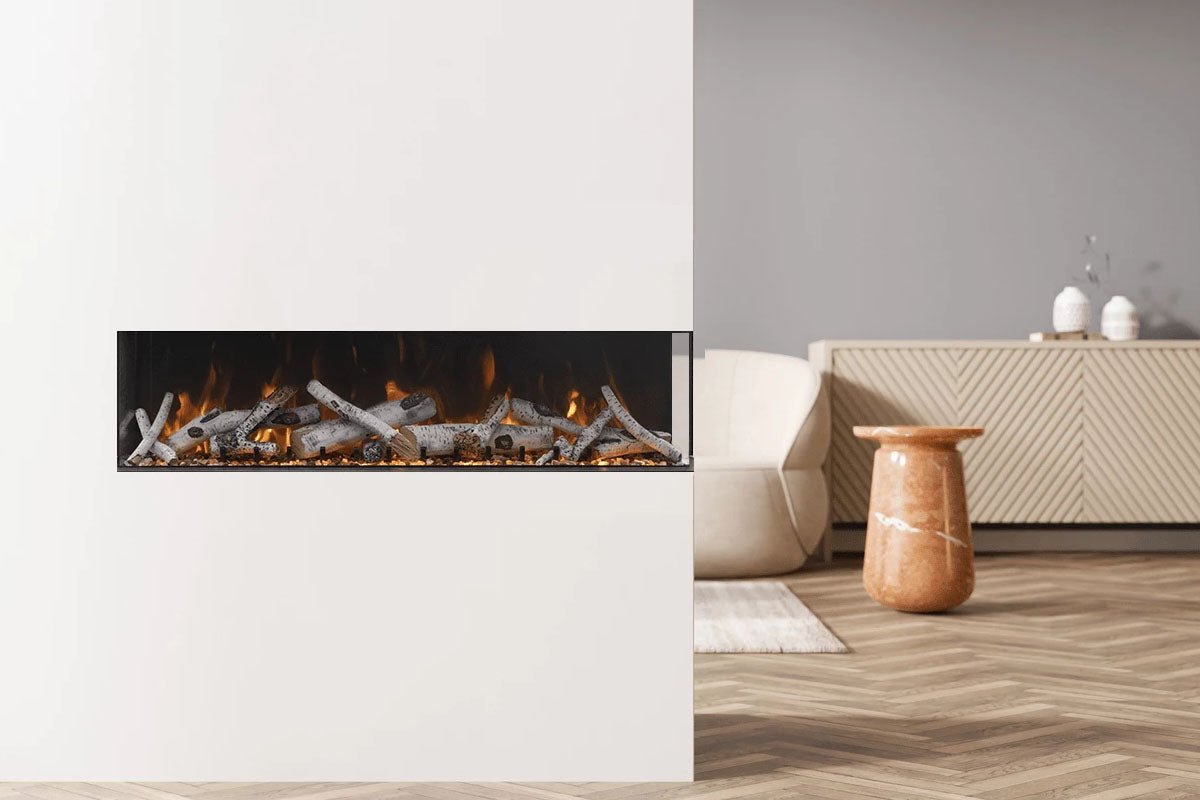 Amantii Panorama Tru View Slim 40 - inch 3 - Sided Built In Indoor/Outdoor Electric Fireplace - by Amantii | Buy at Agent BBQ