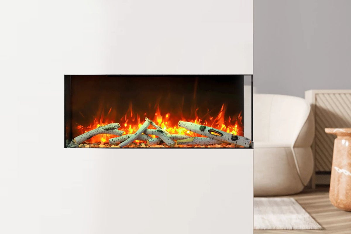 Amantii Panorama Tru View Slim 50 - inch 3 - Sided Built In Indoor/Outdoor Electric Fireplace - by Amantii | Buy at Agent BBQ