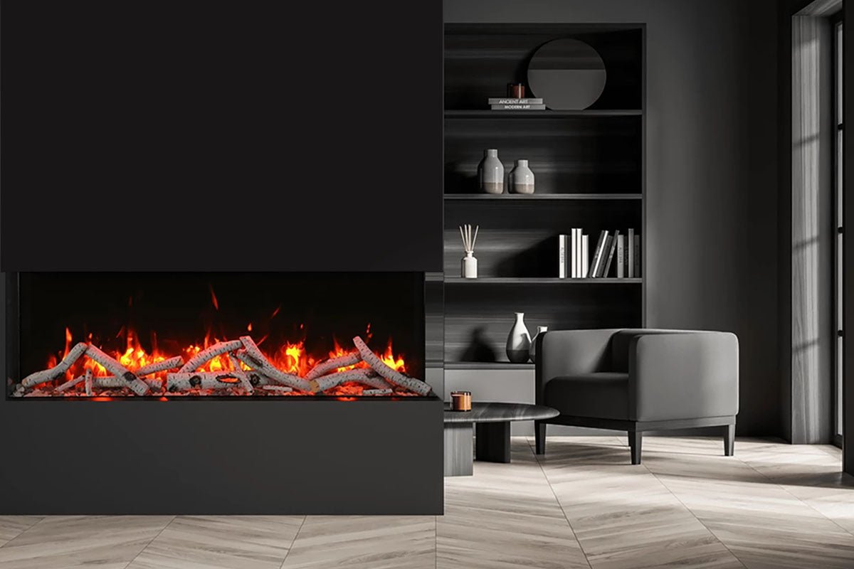 Amantii Panorama Tru View Slim 72 - inch 3 - Sided Built In Indoor/Outdoor Electric Fireplace - by Amantii | Buy at Agent BBQ