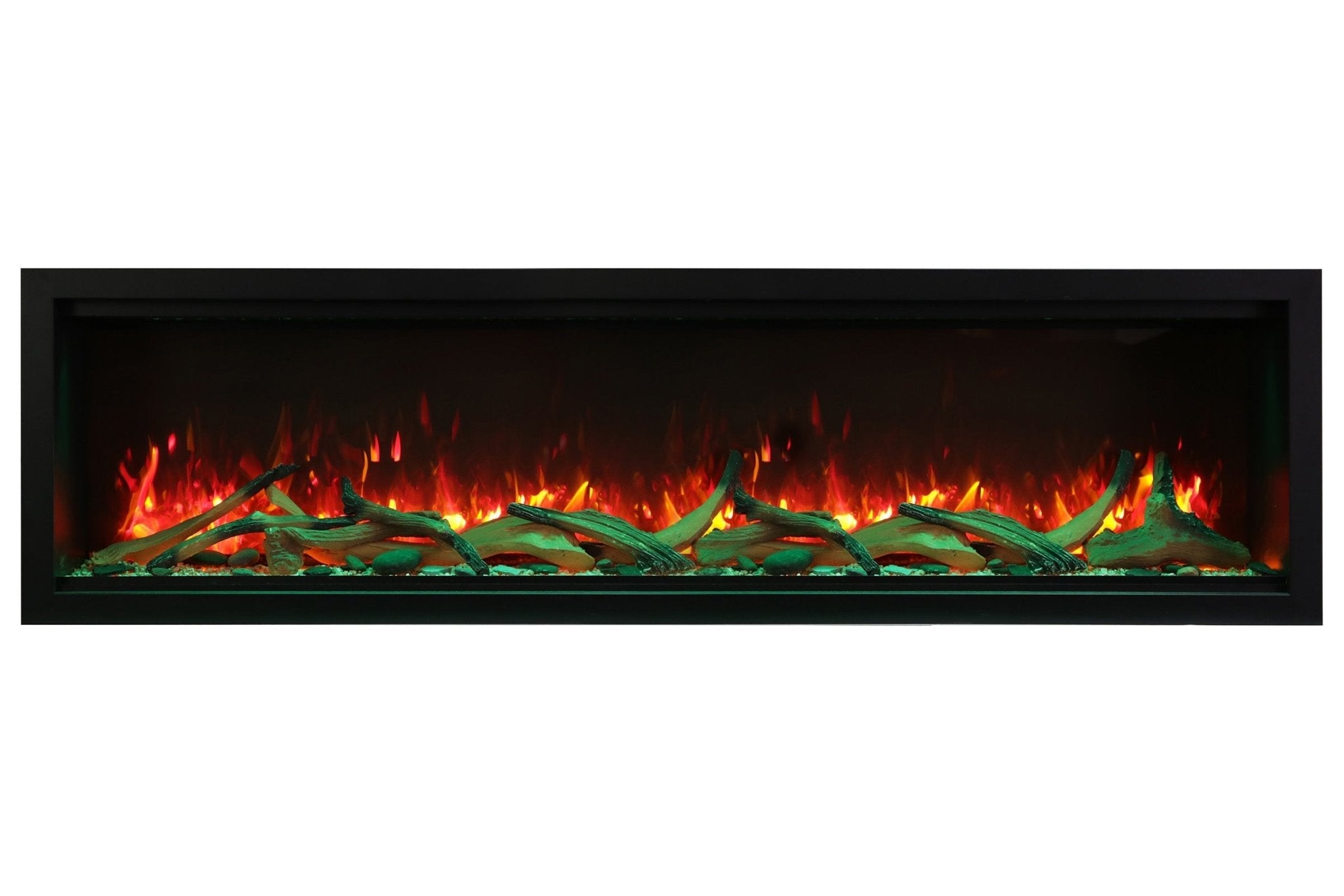 Amantii Symmetry 100'' Extra Tall & Deep Recessed Linear Indoor/Outdoor Electric Fireplace - by Amantii | Buy at Agent BBQ