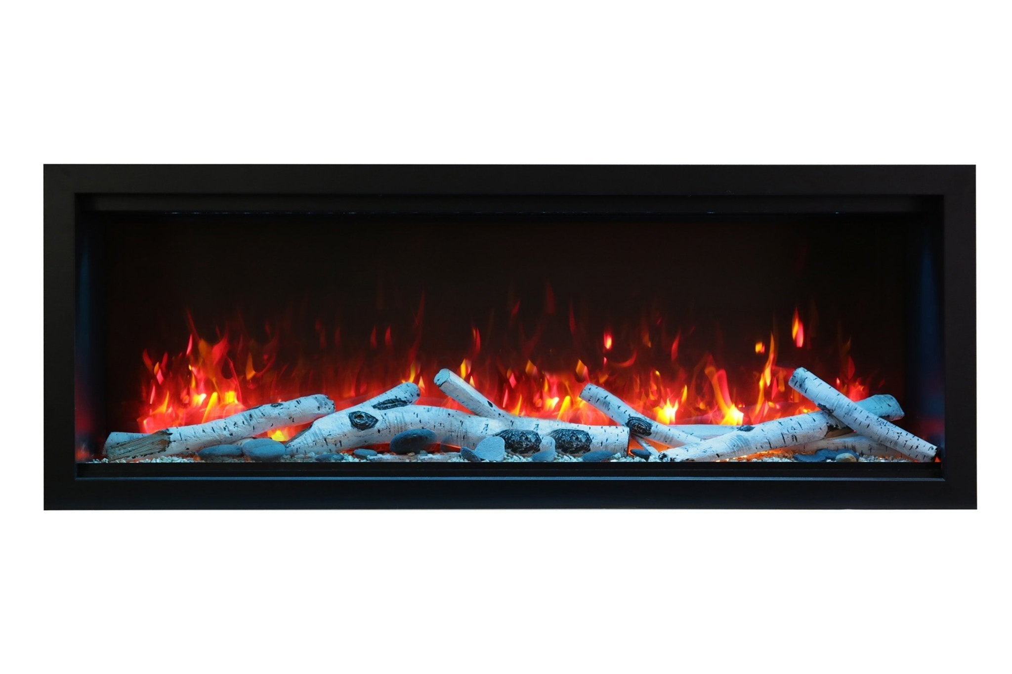 Amantii Symmetry 100'' Extra Tall & Deep Recessed Linear Indoor/Outdoor Electric Fireplace - by Amantii | Buy at Agent BBQ
