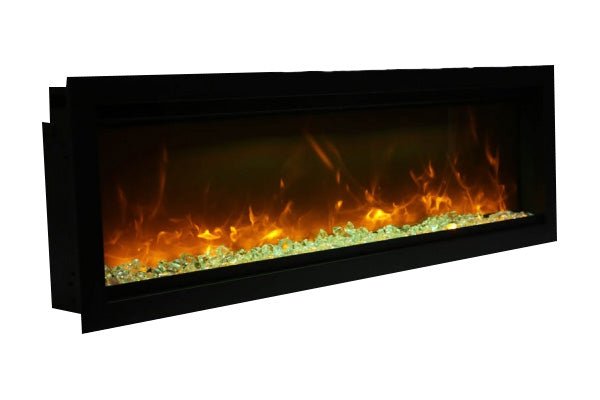 Amantii Symmetry 100'' Recessed Linear Indoor/Outdoor Electric Fireplace - by Amantii | Buy at Agent BBQ