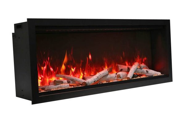 Amantii Symmetry 34'' Extra Tall & Deep Recessed Linear Indoor/Outdoor Electric Fireplace - by Amantii | Buy at Agent BBQ