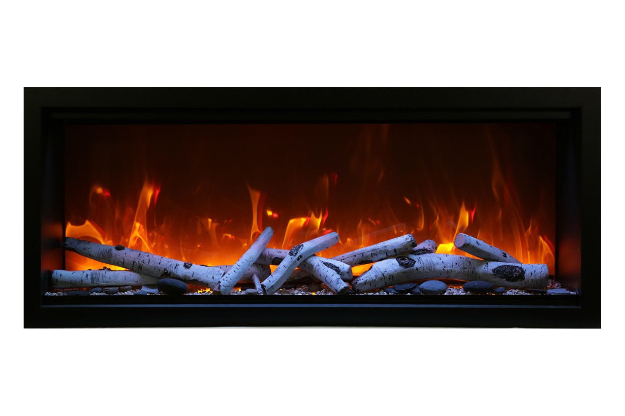 Amantii Symmetry 42'' Extra Tall & Deep Recessed Linear Indoor/Outdoor Electric Fireplace - by Amantii | Buy at Agent BBQ