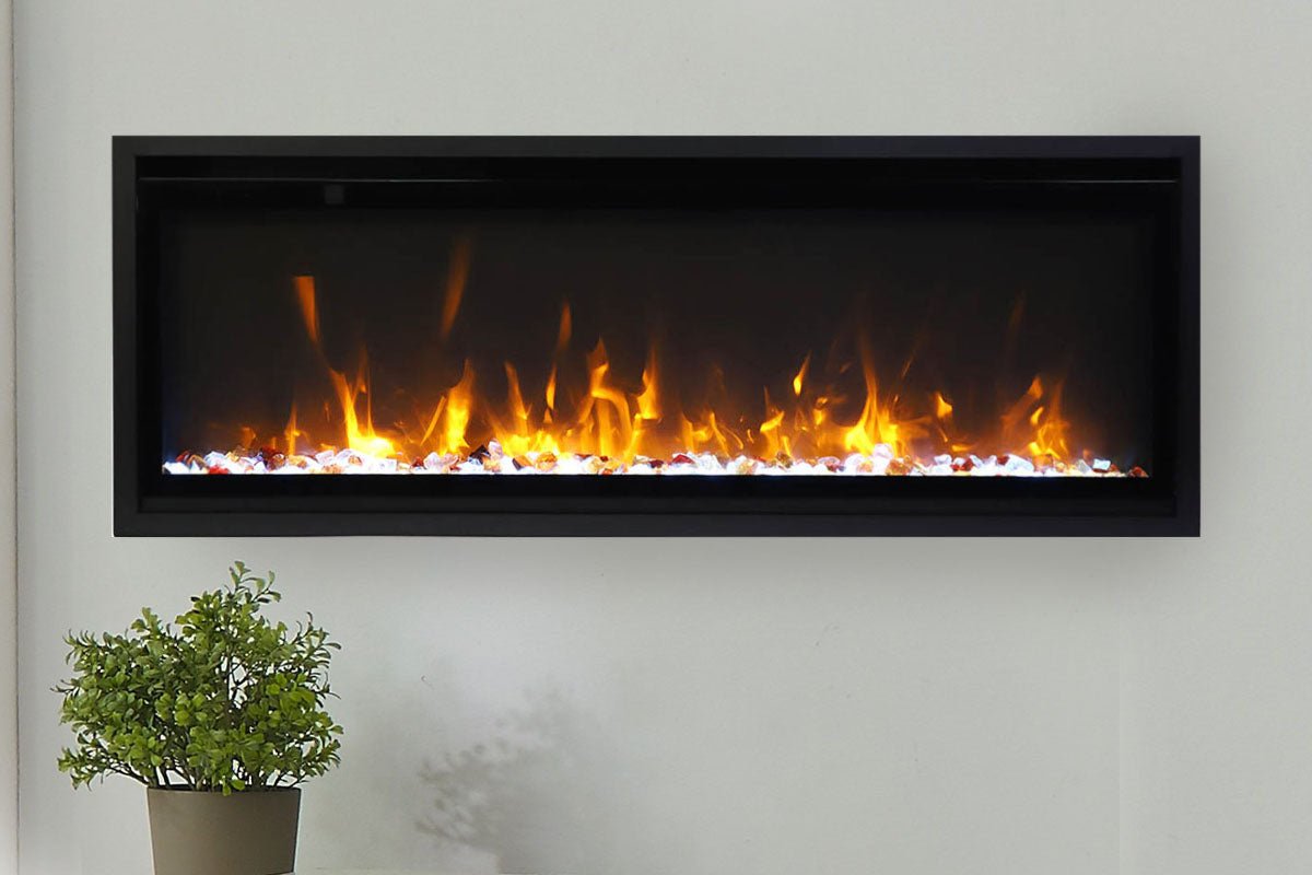 Amantii Symmetry 50'' Extra Slim Smart Wall Mount / Recessed Electric Fireplace - by Amantii | Buy at Agent BBQ