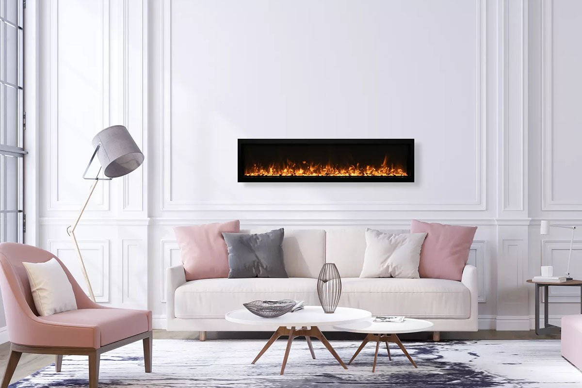 Amantii Symmetry 50'' Extra Slim Smart Wall Mount / Recessed Electric Fireplace - by Amantii | Buy at Agent BBQ