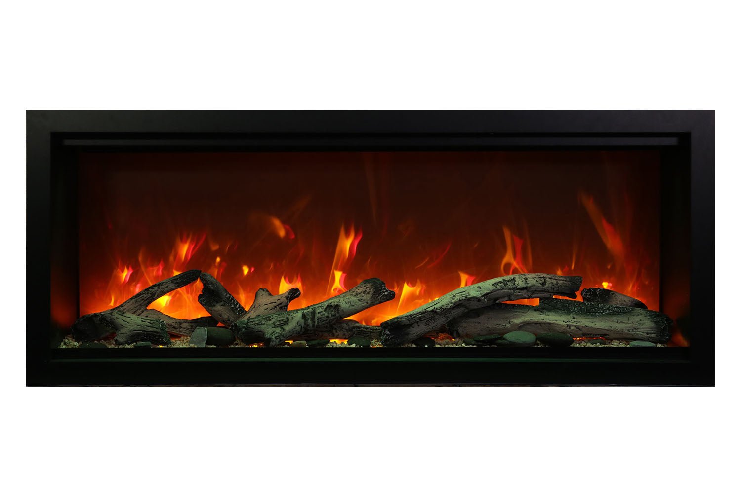 Amantii Symmetry 60'' Extra Tall & Deep Recessed Linear Indoor/Outdoor Electric Fireplace - by Amantii | Buy at Agent BBQ