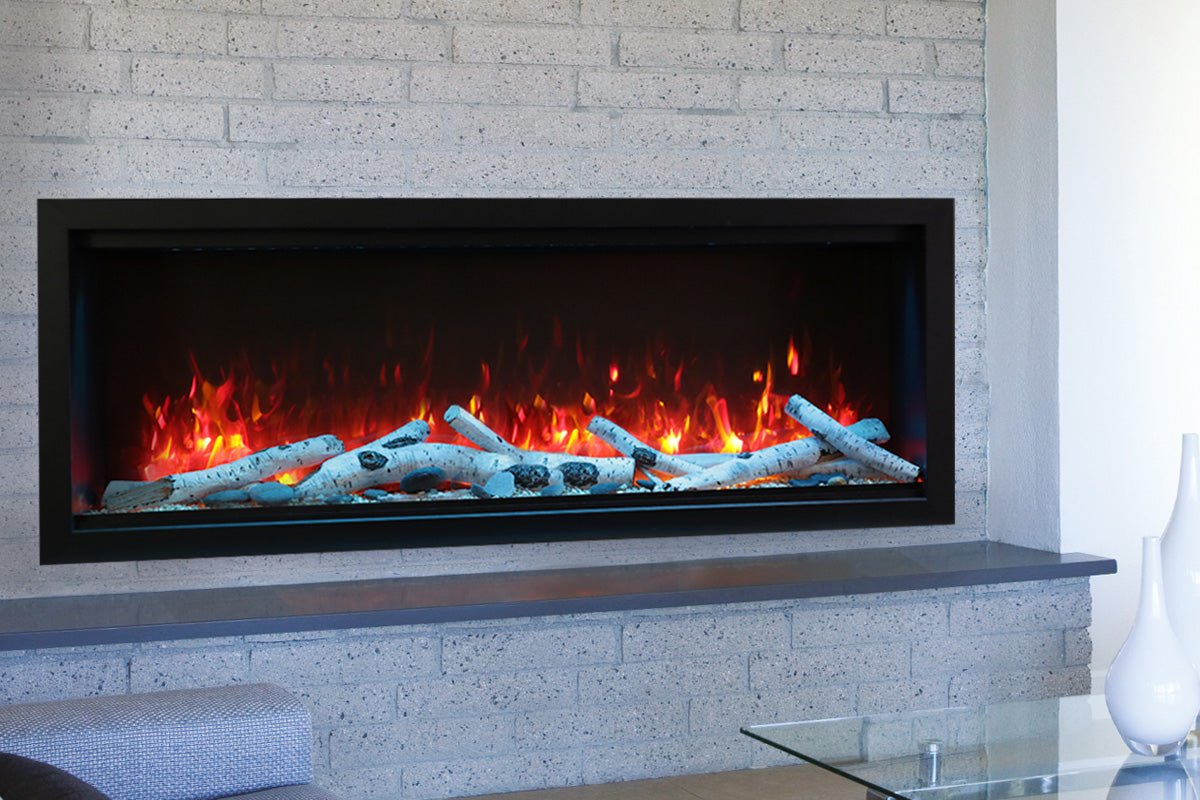 Amantii Symmetry 60'' Extra Tall & Deep Recessed Linear Indoor/Outdoor Electric Fireplace - by Amantii | Buy at Agent BBQ