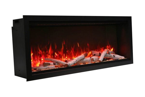 Amantii Symmetry 60'' Extra Tall & Deep Recessed Linear Indoor/Outdoor Electric Fireplace - by Amantii | Buy at Agent BBQ