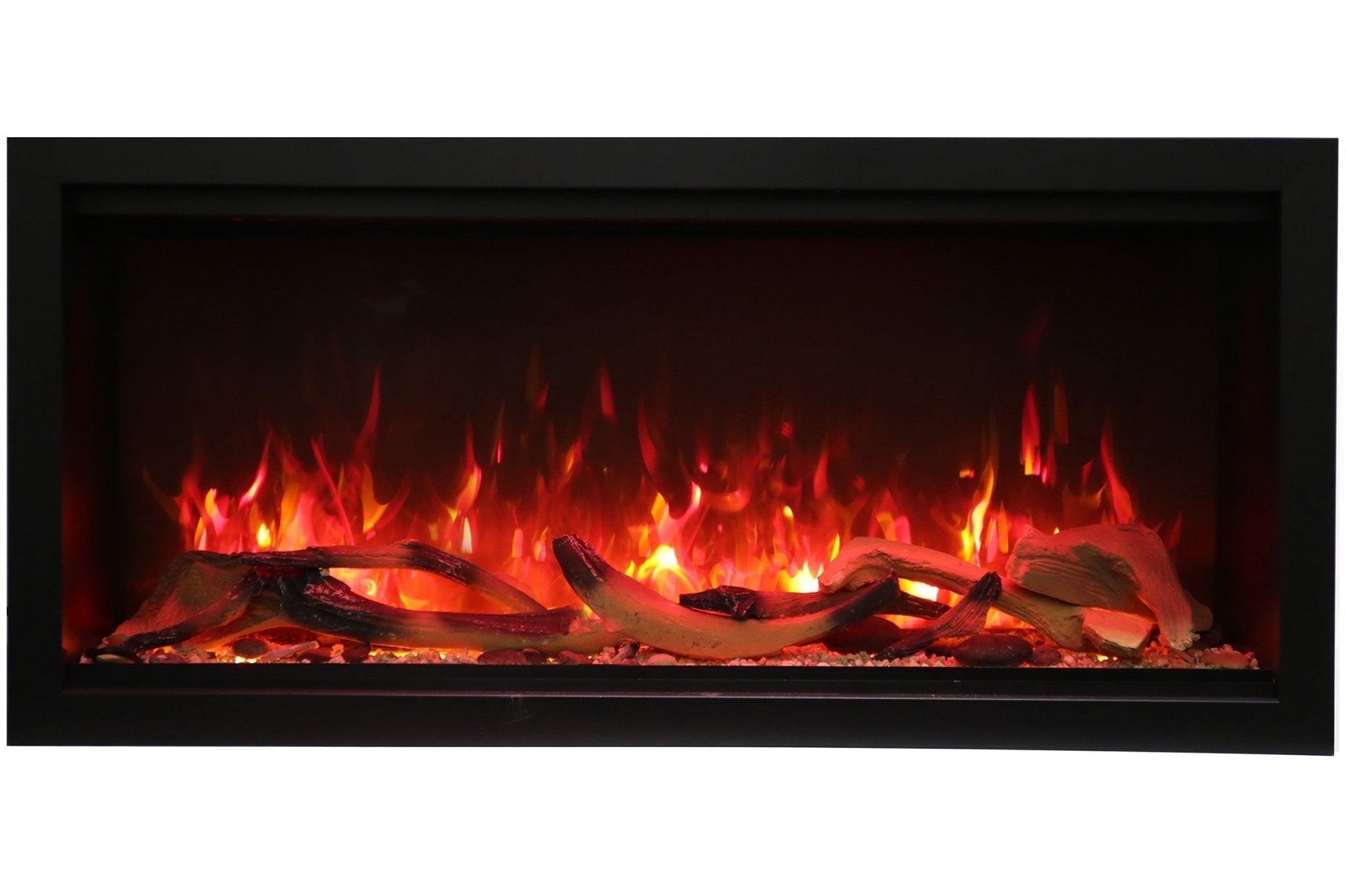 Amantii Symmetry 60'' Extra Tall & Deep Recessed Linear Indoor/Outdoor Electric Fireplace - by Amantii | Buy at Agent BBQ