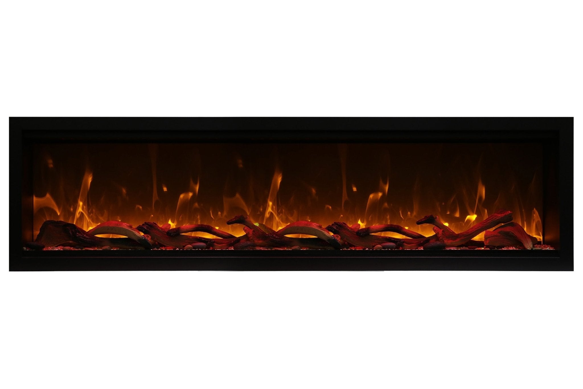 Amantii Symmetry 74'' Extra Tall & Deep Recessed Linear Indoor/Outdoor Electric Fireplace - by Amantii | Buy at Agent BBQ