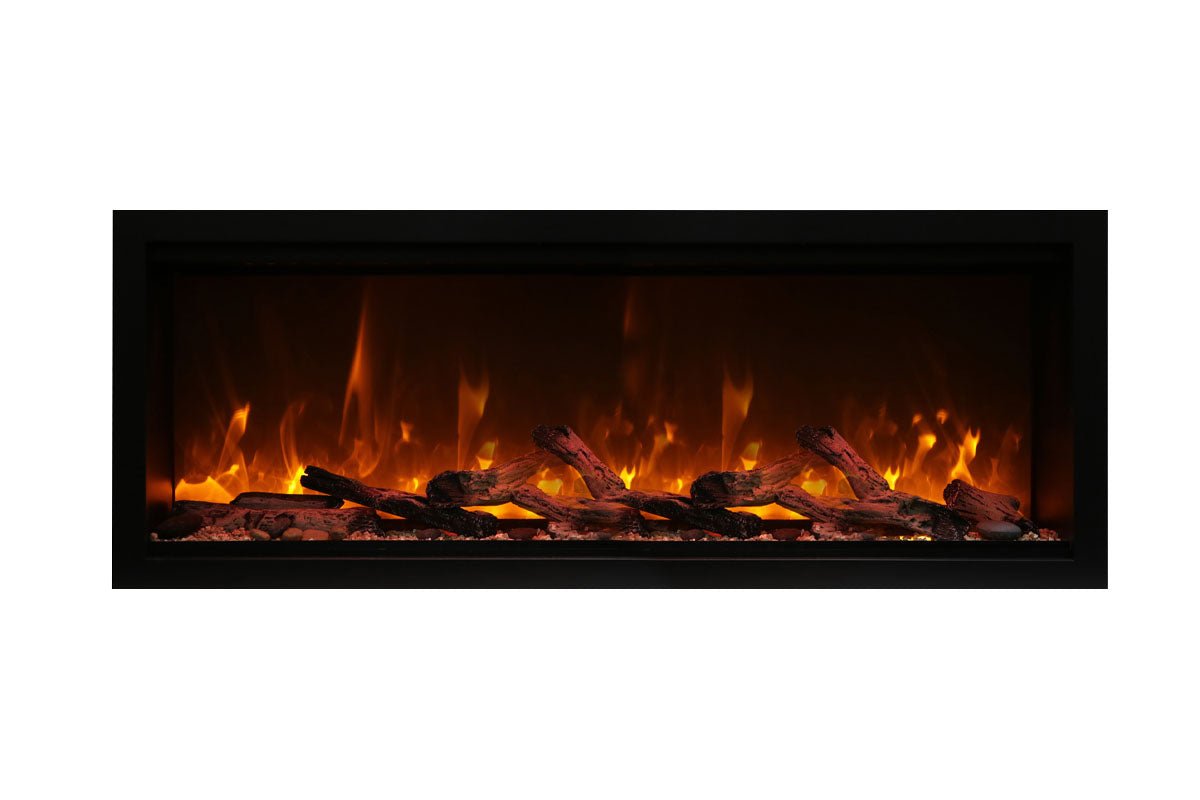 Amantii Symmetry 88'' Extra Tall & Deep Recessed Linear Indoor/Outdoor Electric Fireplace - by Amantii | Buy at Agent BBQ