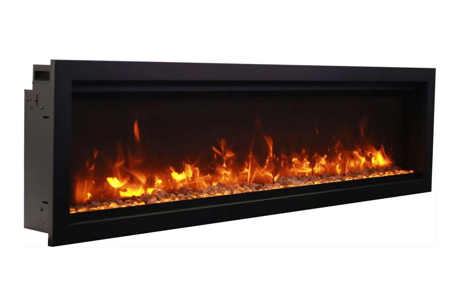 Amantii Symmetry Bespoke 100'' Wall Mount / Recessed Linear Indoor/Outdoor Electric Fireplace - by Amantii | Buy at Agent BBQ