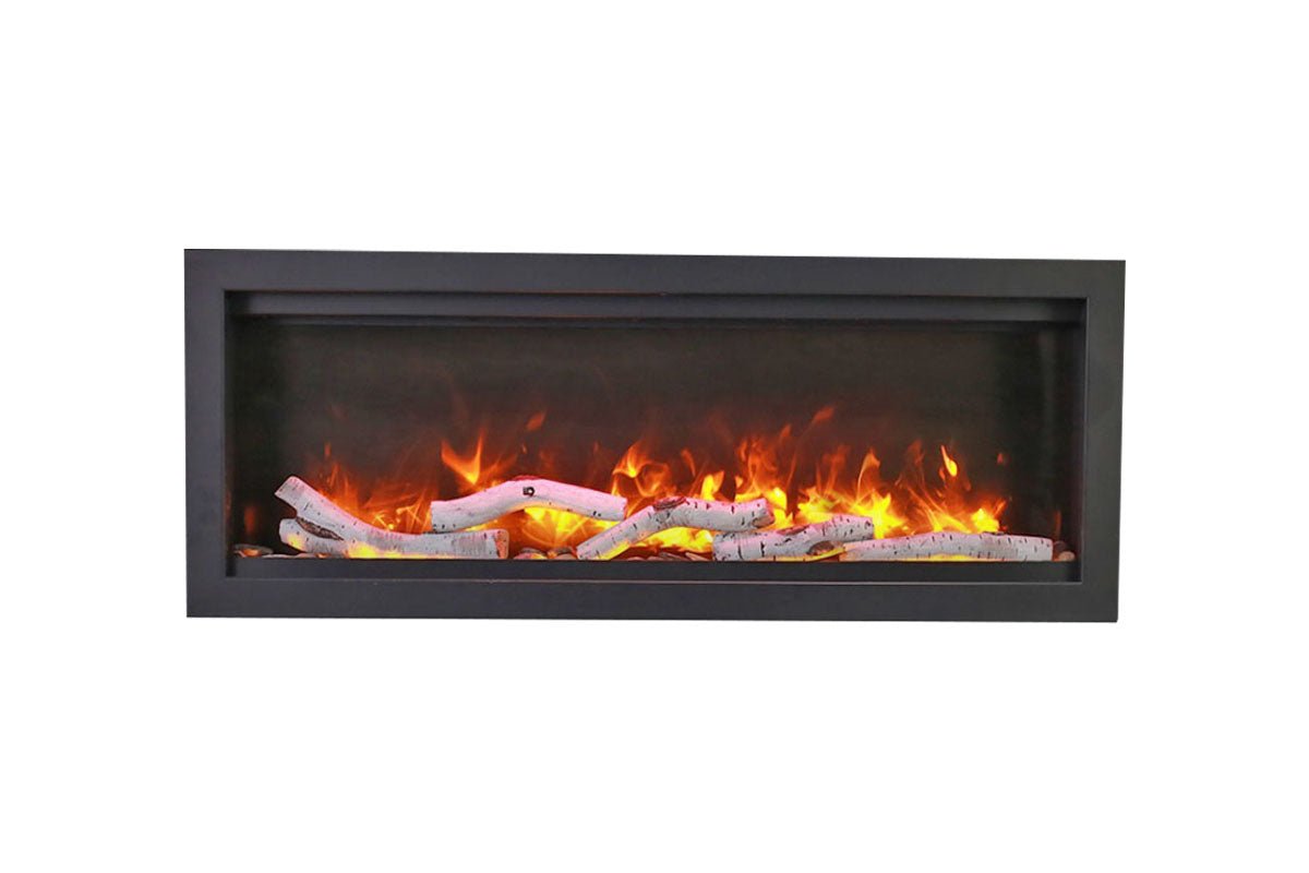 Amantii Symmetry Bespoke 42'' Wall Mount / Recessed Linear Indoor/Outdoor Electric Fireplace - by Amantii | Buy at Agent BBQ