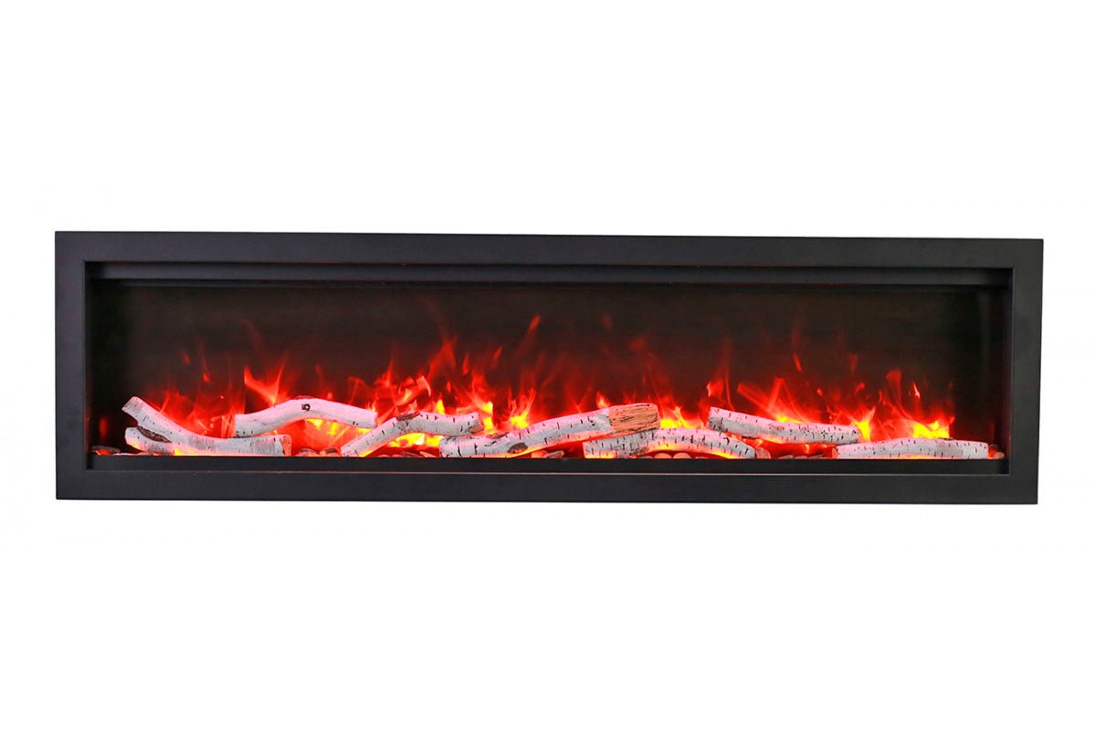 Amantii Symmetry Bespoke 60'' Wall Mount / Recessed Linear Indoor/Outdoor Electric Fireplace - by Amantii | Buy at Agent BBQ
