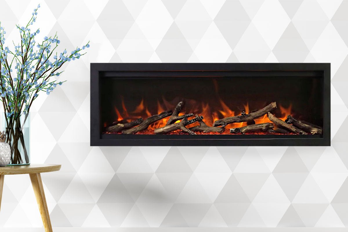 Amantii Symmetry Lumina 34'' Wall Mount / Recessed Smart Indoor/Outdoor Electric Fireplace - by Amantii | Buy at Agent BBQ