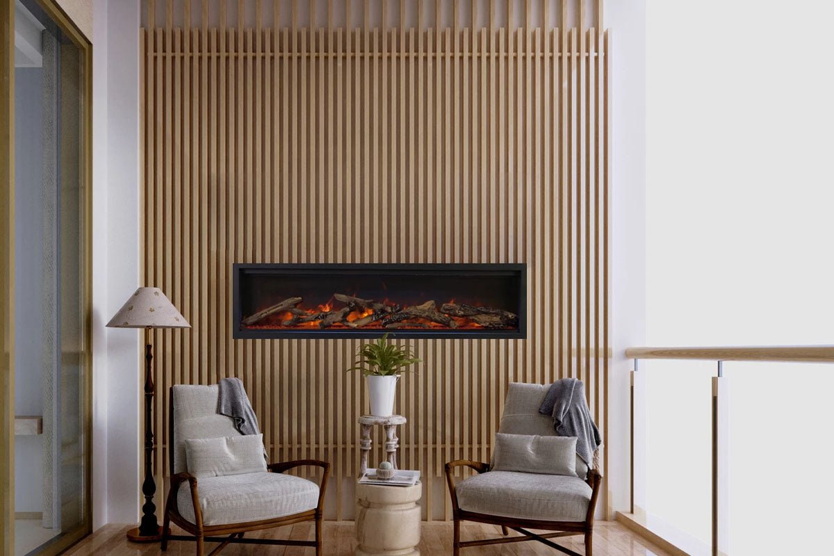 Amantii Symmetry Lumina 42'' Wall Mount / Recessed Smart Indoor/Outdoor Electric Fireplace - by Amantii | Buy at Agent BBQ