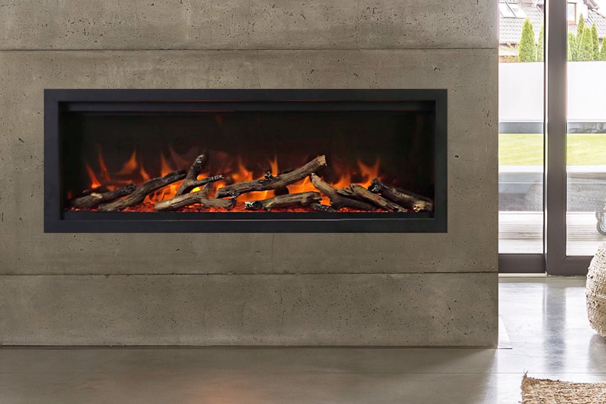 Amantii Symmetry Lumina 42'' Wall Mount / Recessed Smart Indoor/Outdoor Electric Fireplace - by Amantii | Buy at Agent BBQ