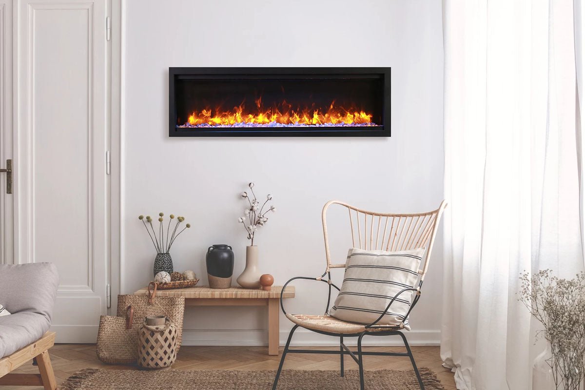 Amantii Symmetry Lumina 50'' Wall Mount / Recessed Smart Indoor/Outdoor Electric Fireplace - by Amantii | Buy at Agent BBQ