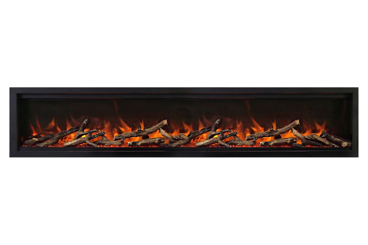 Amantii Symmetry Lumina 74'' Wall Mount / Recessed Smart Indoor/Outdoor Electric Fireplace - by Amantii | Buy at Agent BBQ