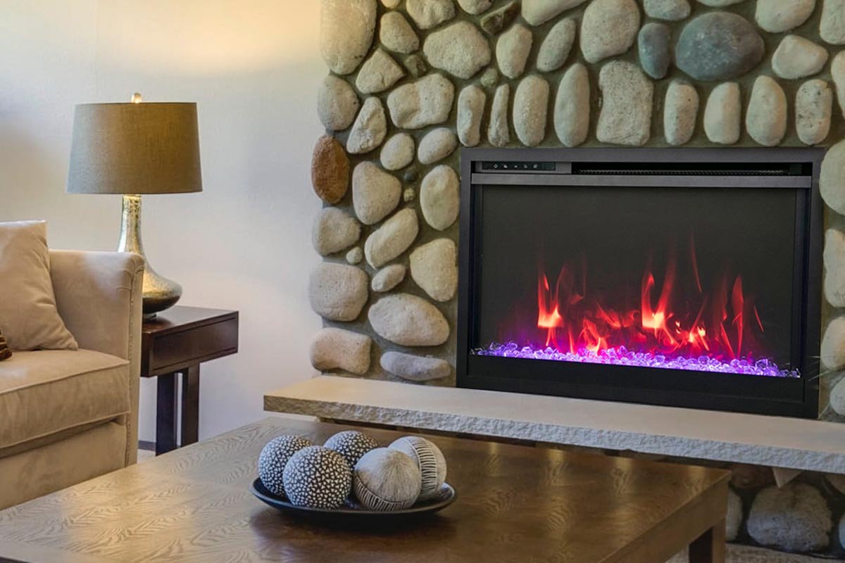 Amantii Traditional Extra Slim 26 - Inch Smart Built - In Electric Firebox Insert - by Amantii | Buy at Agent BBQ