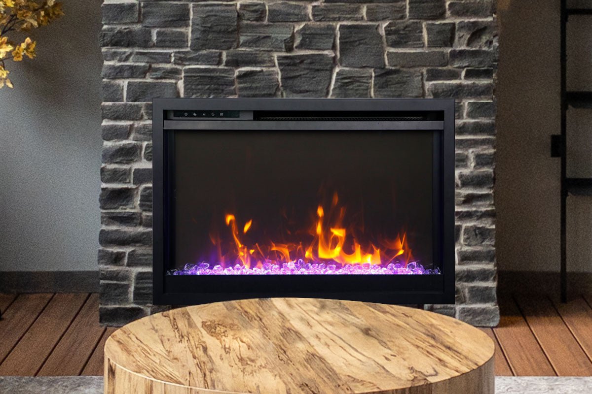 Amantii Traditional Extra Slim 30 - Inch Smart Built - In Electric Firebox Insert - by Amantii | Buy at Agent BBQ