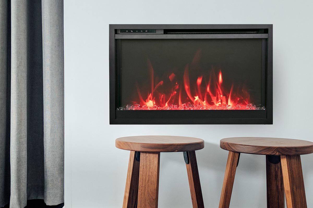 Amantii Traditional Extra Slim 33 - Inch Smart Built - In Electric Firebox Insert - by Amantii | Buy at Agent BBQ