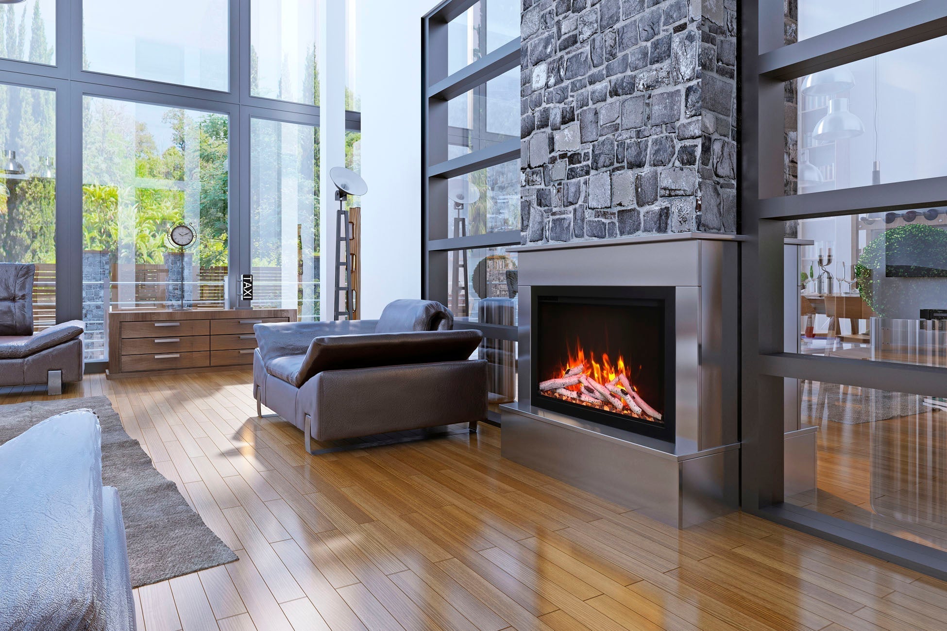 Amantii Traditional Series 33 - Inch Built - In Indoor/Outdoor Electric Firebox Insert - by Amantii | Buy at Agent BBQ