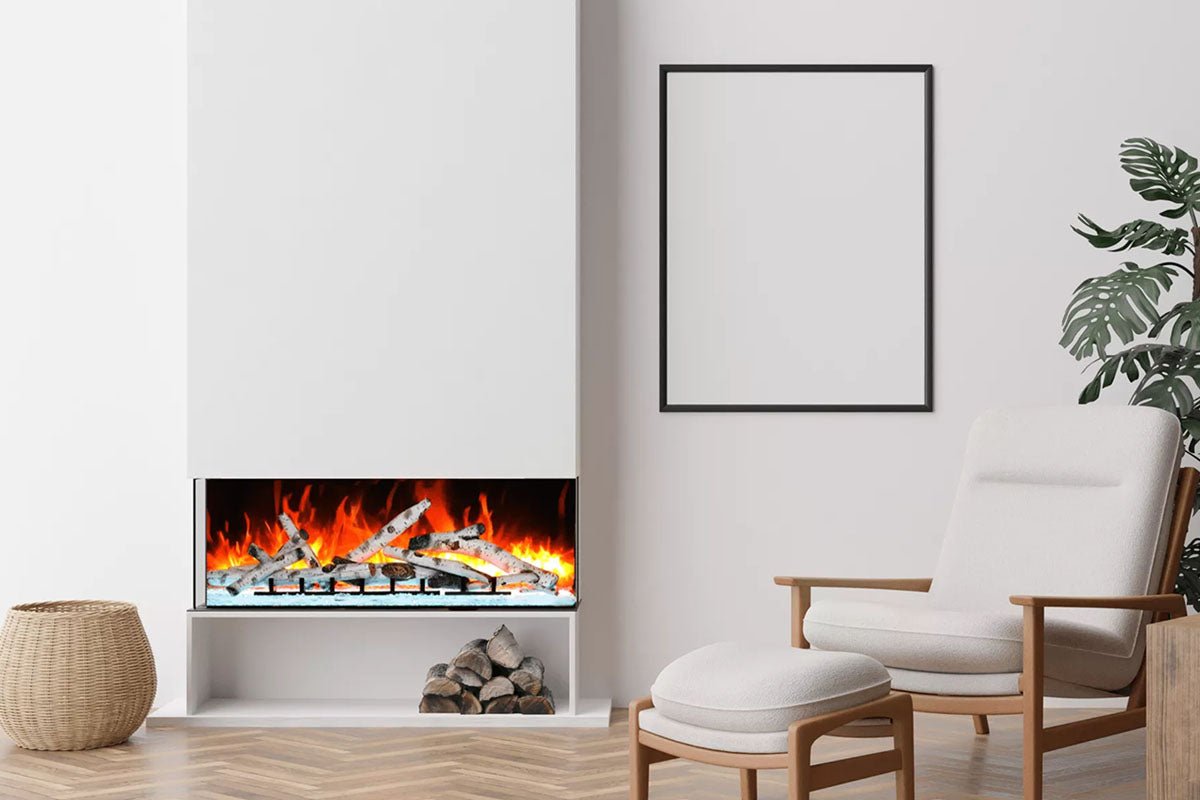 Amantii Tru View Bespoke 45 - inch 3 - Sided Built In Indoor/Outdoor Electric Fireplace - by Amantii | Buy at Agent BBQ