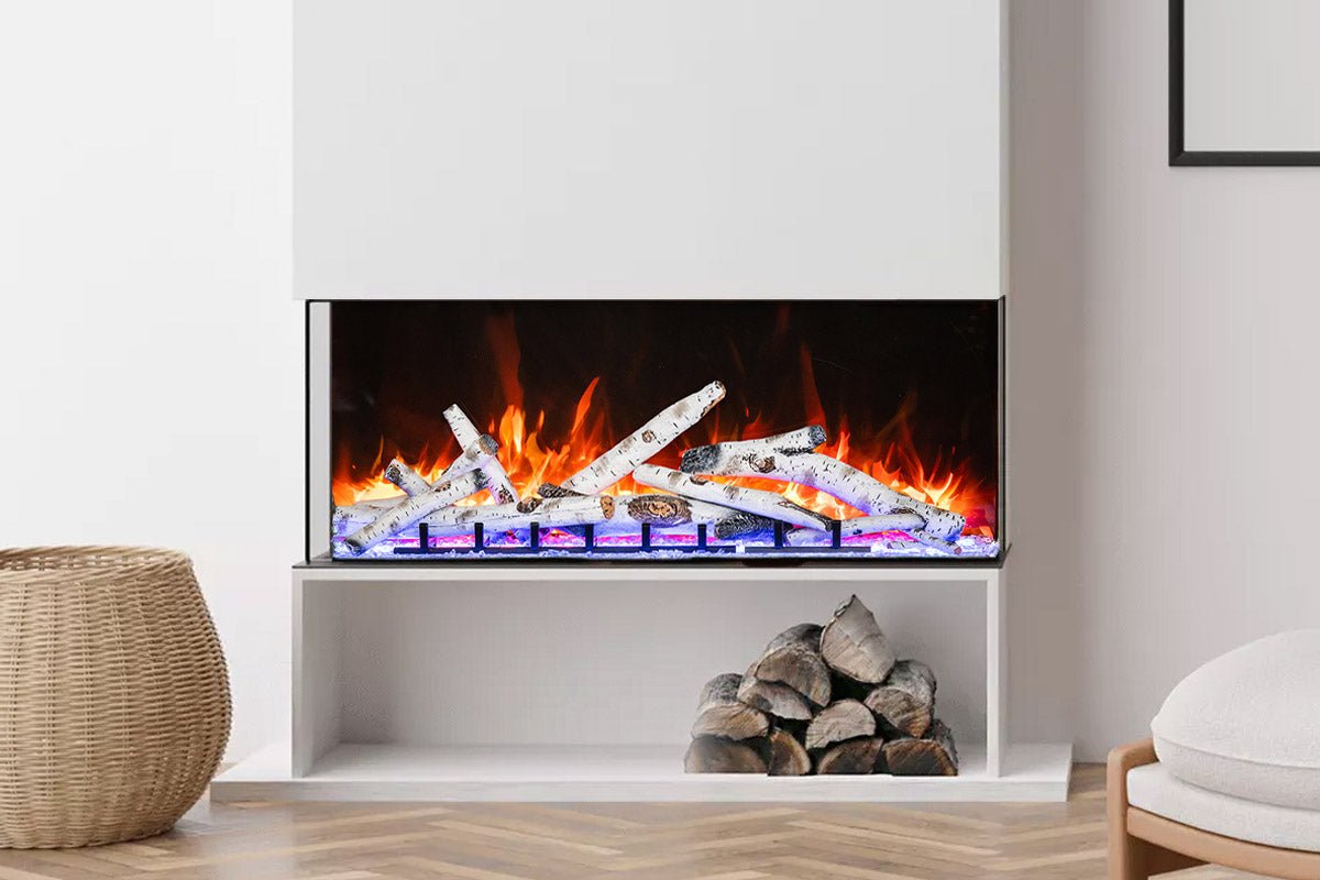Amantii Tru View Bespoke 55 - inch 3 - Sided Built In Indoor/Outdoor Electric Fireplace - by Amantii | Buy at Agent BBQ
