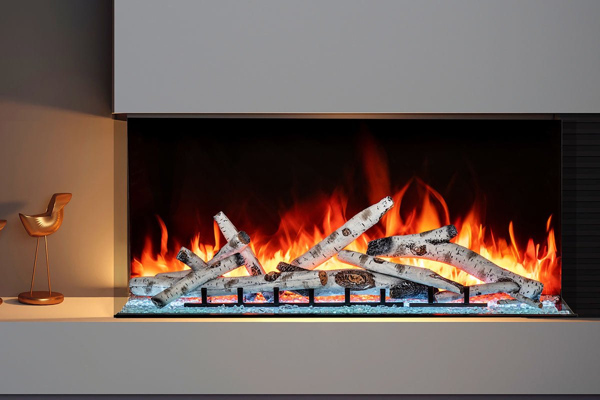 Amantii Tru View Bespoke 65 - inch 3 - Sided Built In Indoor/Outdoor Electric Fireplace - by Amantii | Buy at Agent BBQ