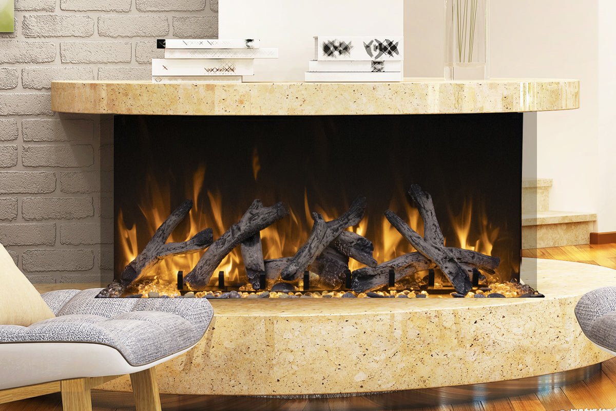 Amantii Tru View Bespoke 65 - inch 3 - Sided Built In Indoor/Outdoor Electric Fireplace - by Amantii | Buy at Agent BBQ