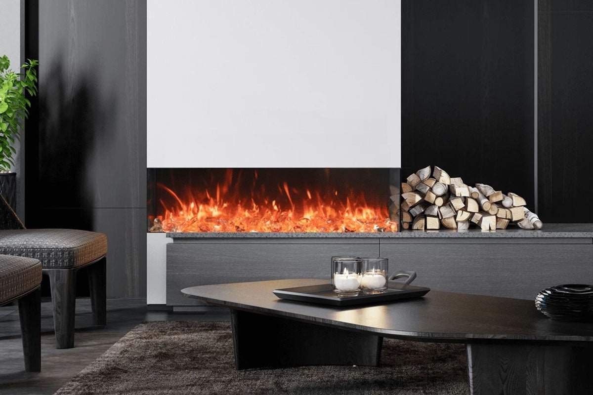Amantii Tru View Bespoke 65 - inch 3 - Sided Built In Indoor/Outdoor Electric Fireplace - by Amantii | Buy at Agent BBQ