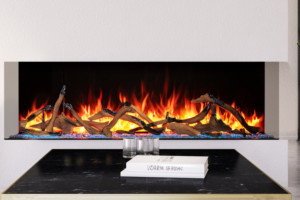 Amantii Tru View Bespoke 75 - inch 3 - Sided Built In Indoor/Outdoor Electric Fireplace - by Amantii | Buy at Agent BBQ