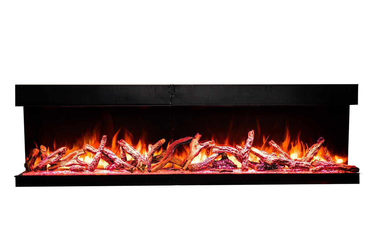 Amantii Tru View Bespoke 75 - inch 3 - Sided Built In Indoor/Outdoor Electric Fireplace - by Amantii | Buy at Agent BBQ
