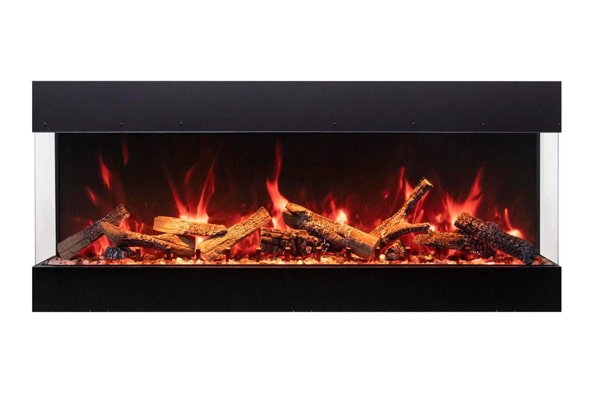 Amantii Tru View Bespoke 85 - inch 3 - Sided Built In Indoor/Outdoor Electric Fireplace - by Amantii | Buy at Agent BBQ