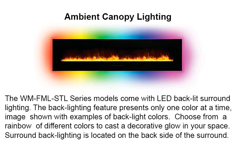 Amantii 81'' Wall Mount / Flush Mount Electric Fireplace