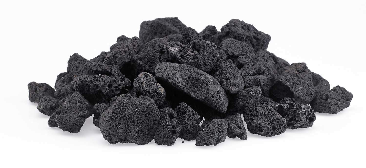 American Fire Glass 10 - Pound Black Lava Rock, Medium .5 - 1 Inch - by American Fire Glass | Buy at Agent BBQ